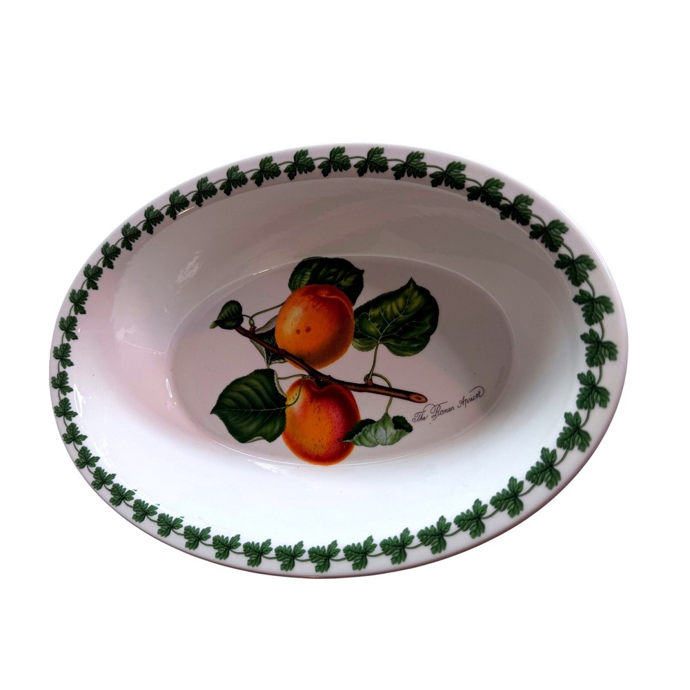Portmeirion Pomona Roman Apricot Oval Serving Dish Made in Britain